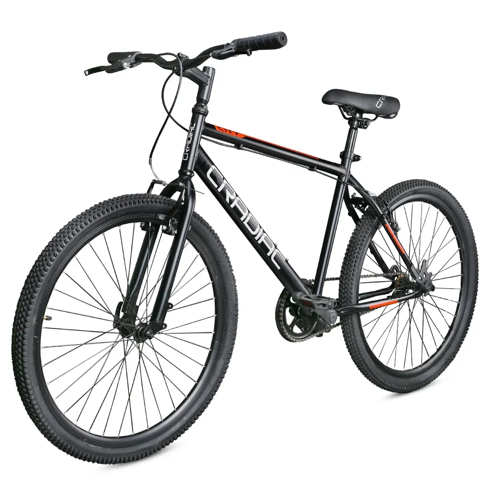 Cradiac - City X1 | Single Speed 26 City Bike | HITENSILE Steel Frame | Rigid Fork | Unisex