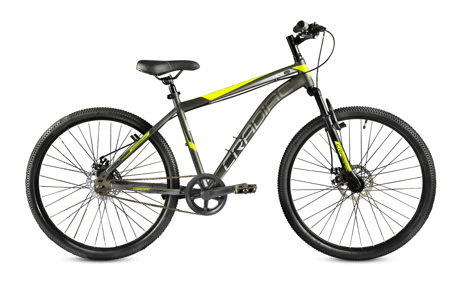 Cradiac Hustler X7 Single Speed 29 inch High Performance Mountain Cycle for Men with Front Suspension & Dual disc Brakes