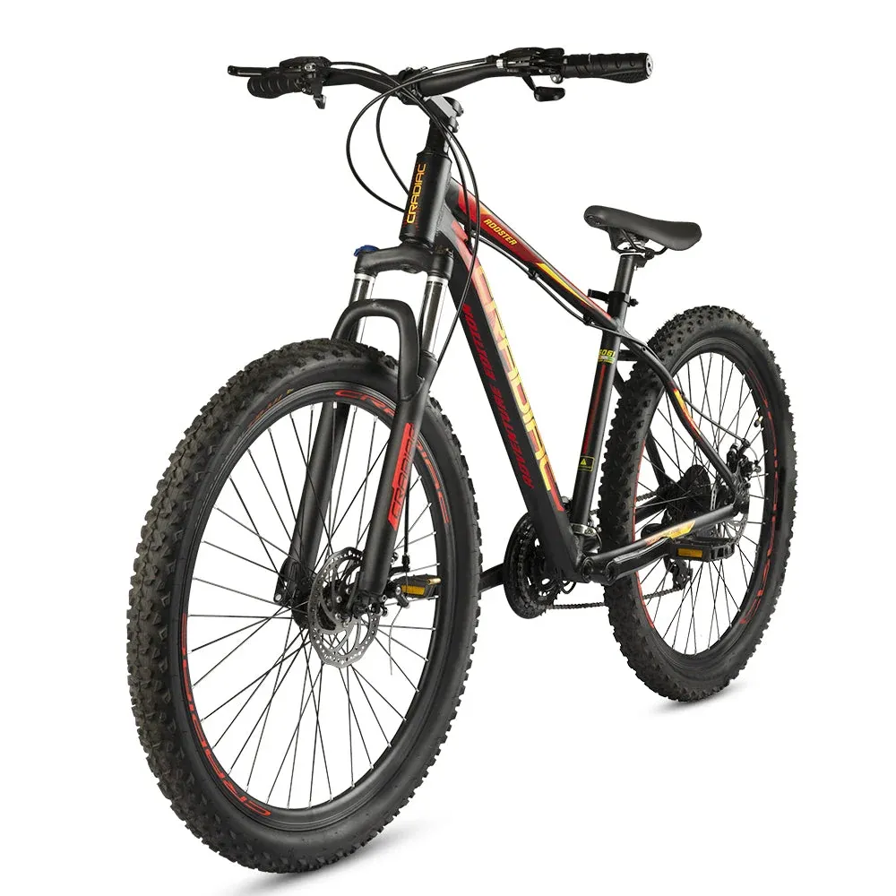 Cradiac Rooster 21 Speed Aluminium Alloy MTB Cycle 29T 21 Speed Gear Bicycle For Men With Front Lockout Suspension & Dual Disc Brake Mountain Bike