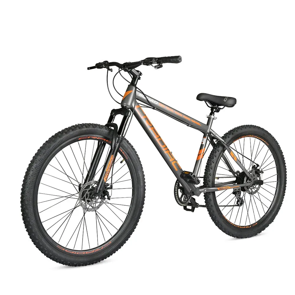 Cradiac Squad 7 Speed High Performance Steel Mountain Cycles for Men with Front Suspension & Dual Disc Brake 7 Geared MTB Bike 29 T