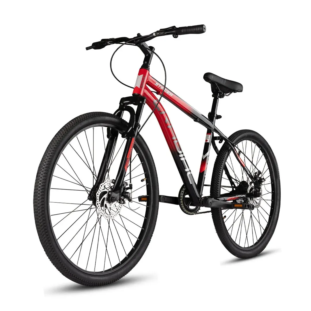 Cradiac Stinger Single Speed 27.5 inch High Performance Mountain Cycle for Men with Front Suspension & Dual disc Brakes